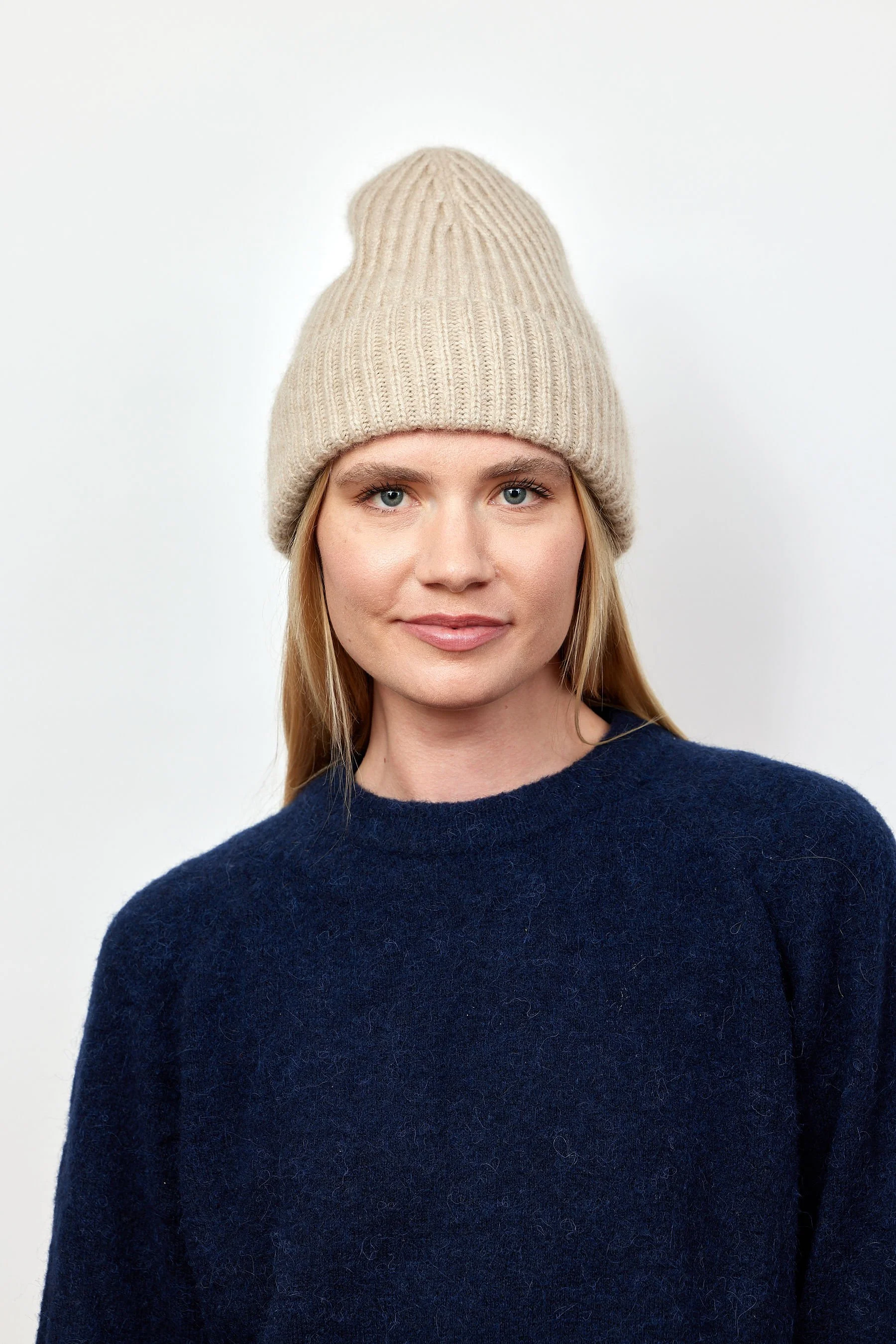 Cashmere Ribbed Beanie — Swallowfield Functional Art